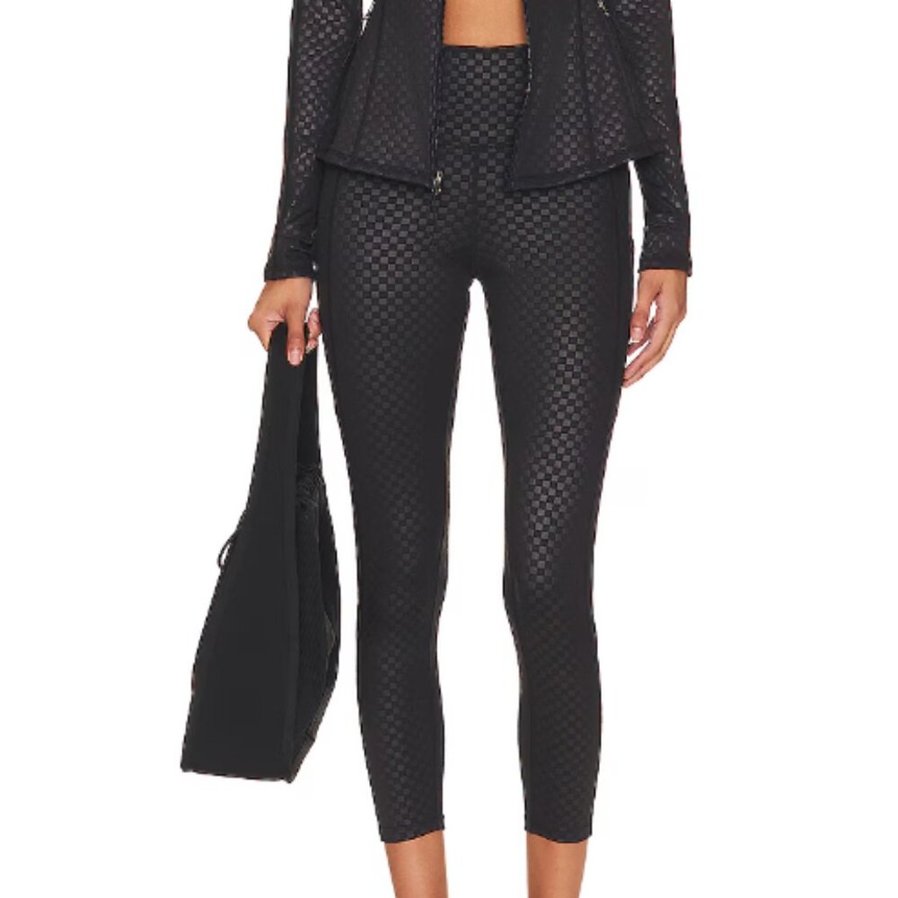 NWOT Beach Riot Black Summer Checked 7/8 Leggings